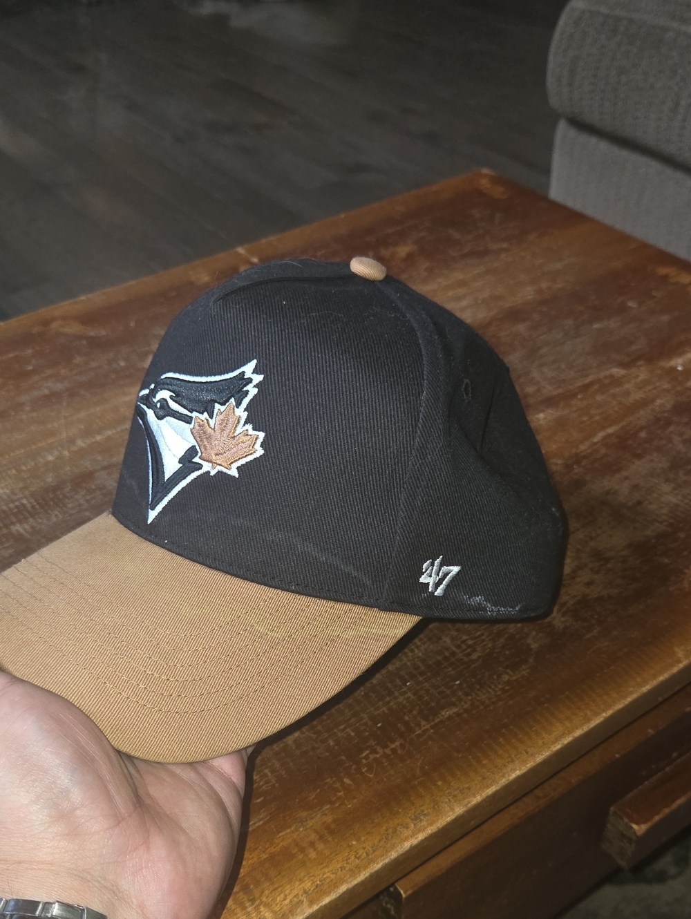 '47 "Hitch Edition" Black and Tan Two-Tone Baseball Cap with Embroidered Logo